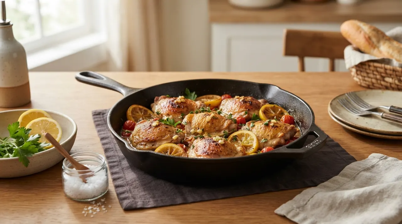 Lemon Garlic Skillet Chicken