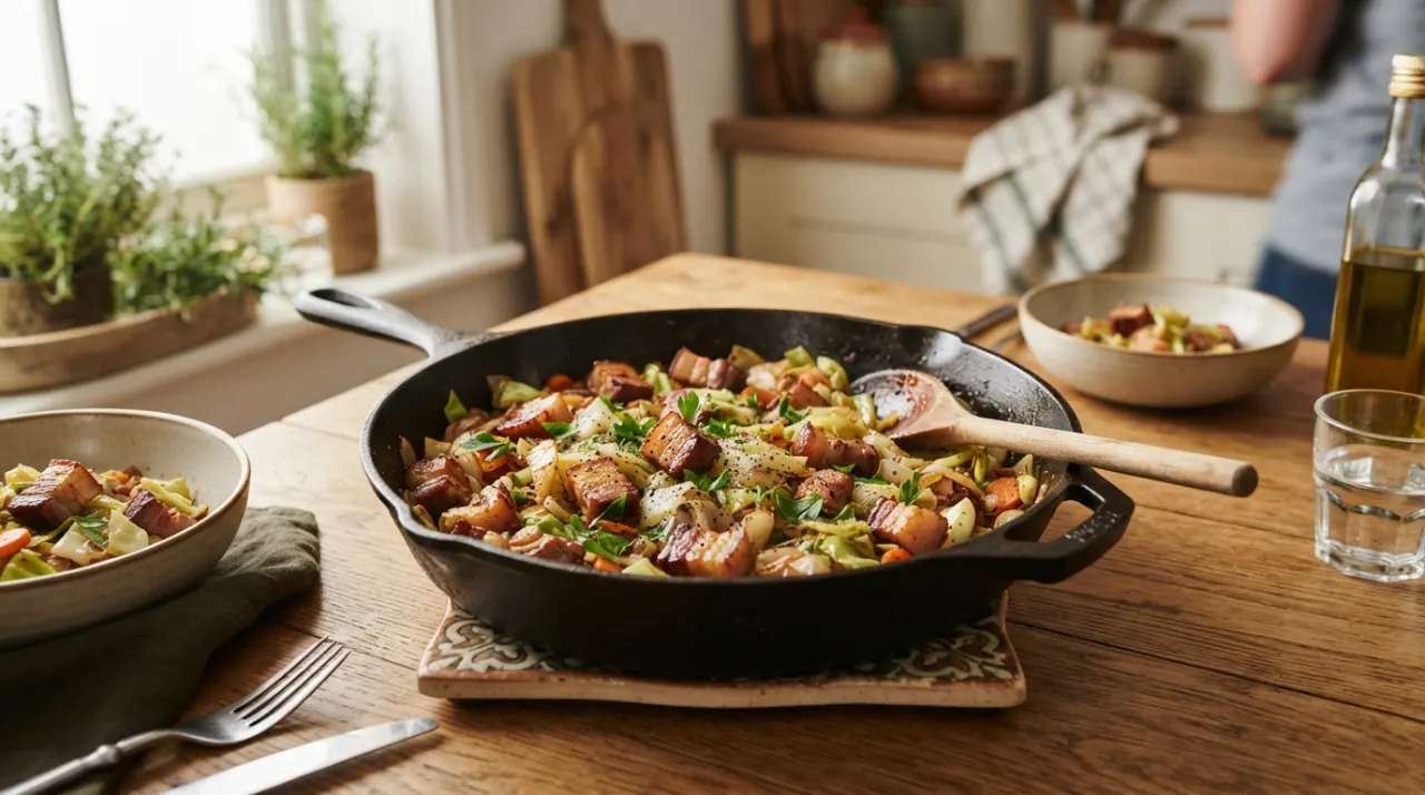 Pork and Cabbage Skillet