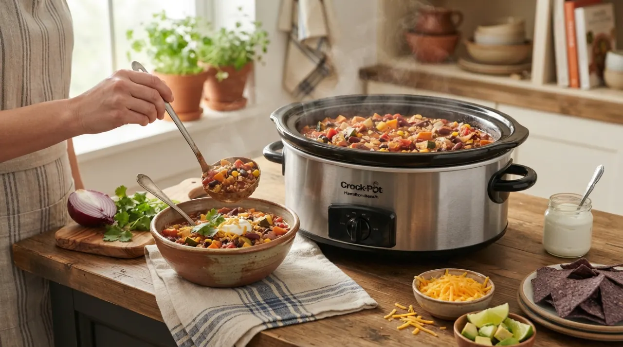 Slow Cooker Vegetable Chili